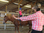 Equitation Horseback Lesson on the Lunge Line